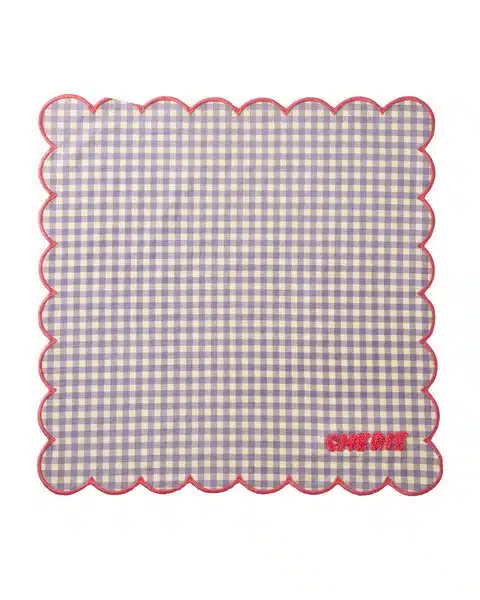 Katoenen Servet Checks - Cherie Lila/Raspberry