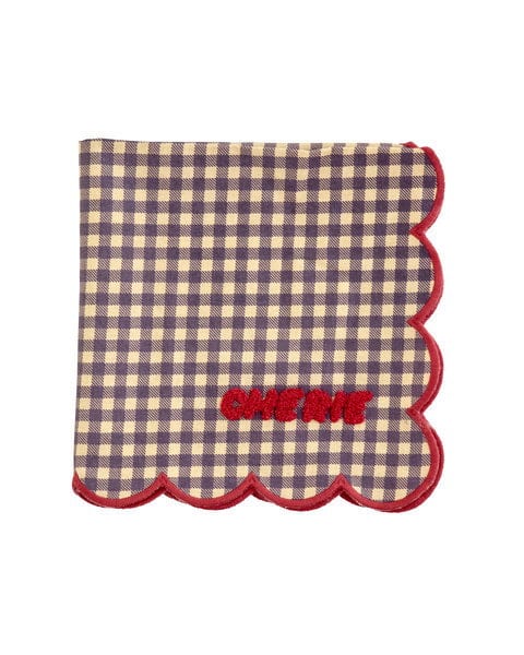 Katoenen Servet Checks - Cherie Lila/Raspberry