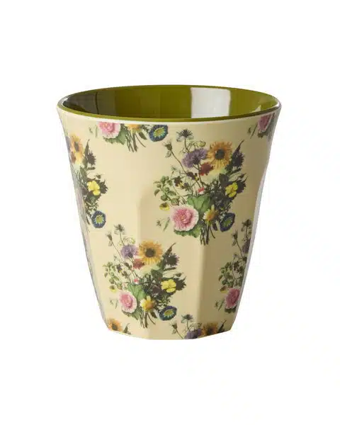 Melamine Cup M Retro Bouquet