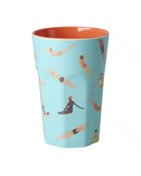 Melamine Cup Tall Retro Swimster