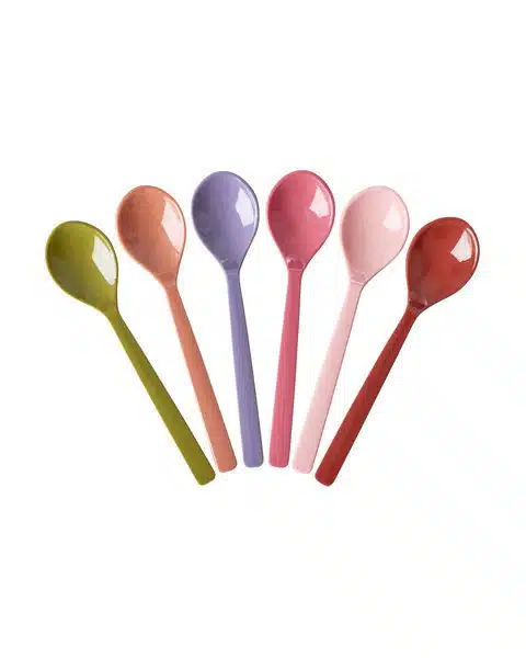 Melamine lepeltjes Solid Colors AW26 set/6