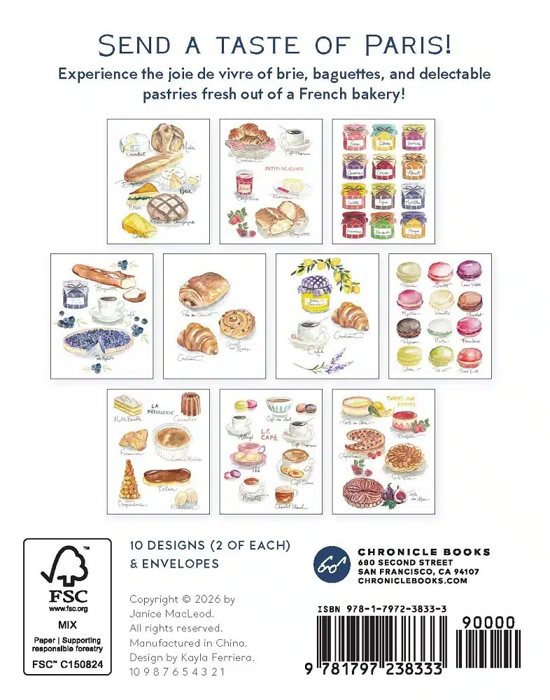 Notecards Brie & Baguette