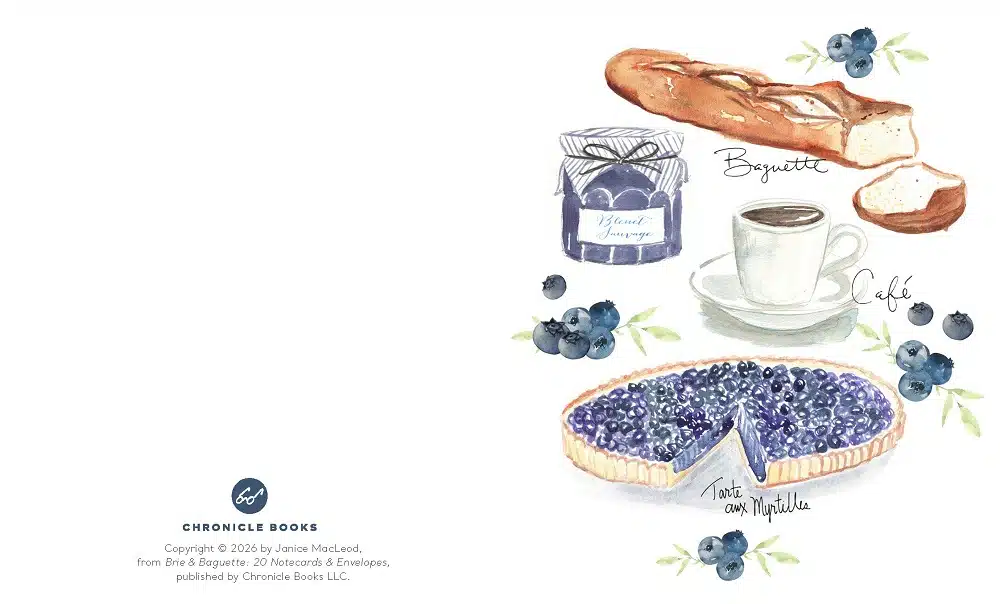 Notecards Brie & Baguette