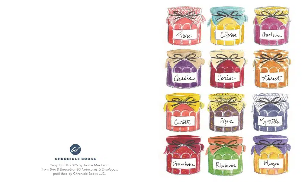Notecards Brie & Baguette