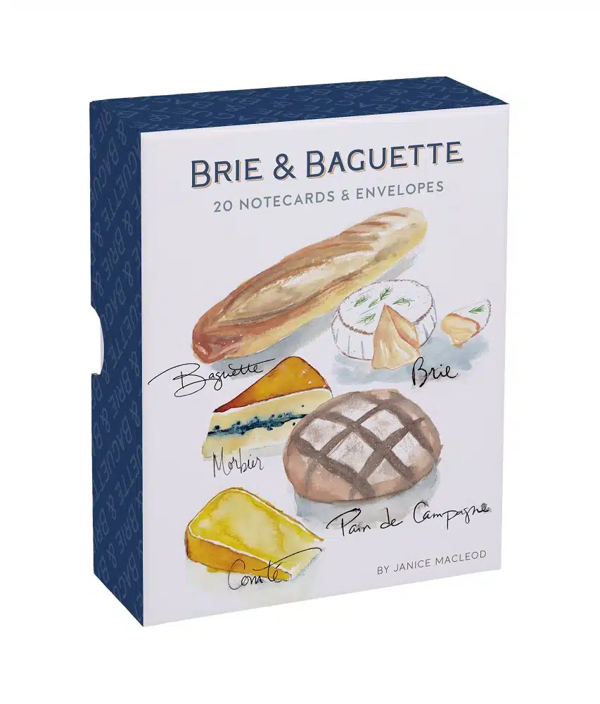 Notecards Brie & Baguette
