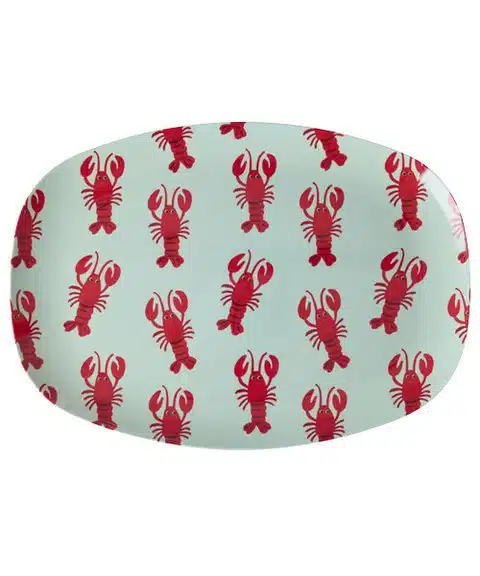 Ovaal bord New Lobster print