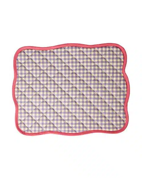 Quilted Placemat Checks - Lila/Raspberry