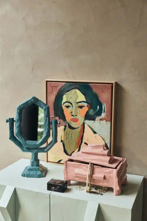 Teun Zwets for HKLIVING Dressing Table Mirror - Petrol