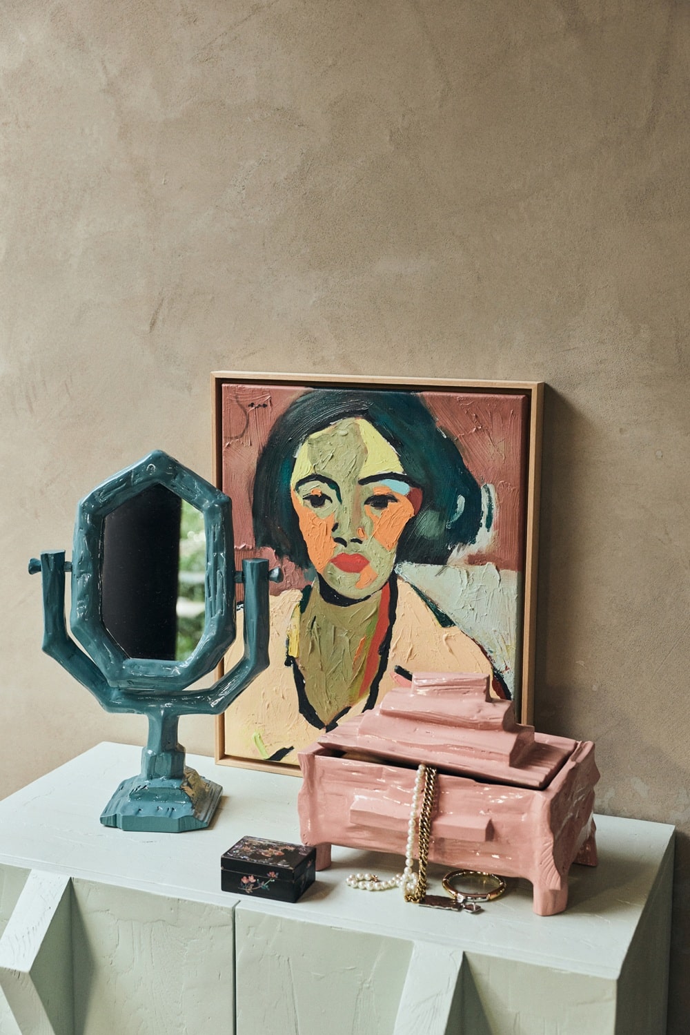 Teun Zwets for HKLIVING Dressing Table Mirror - Petrol
